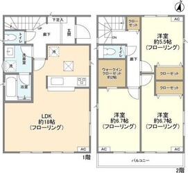 Ｋｏｌｅｔ越谷弥十郎の物件間取画像